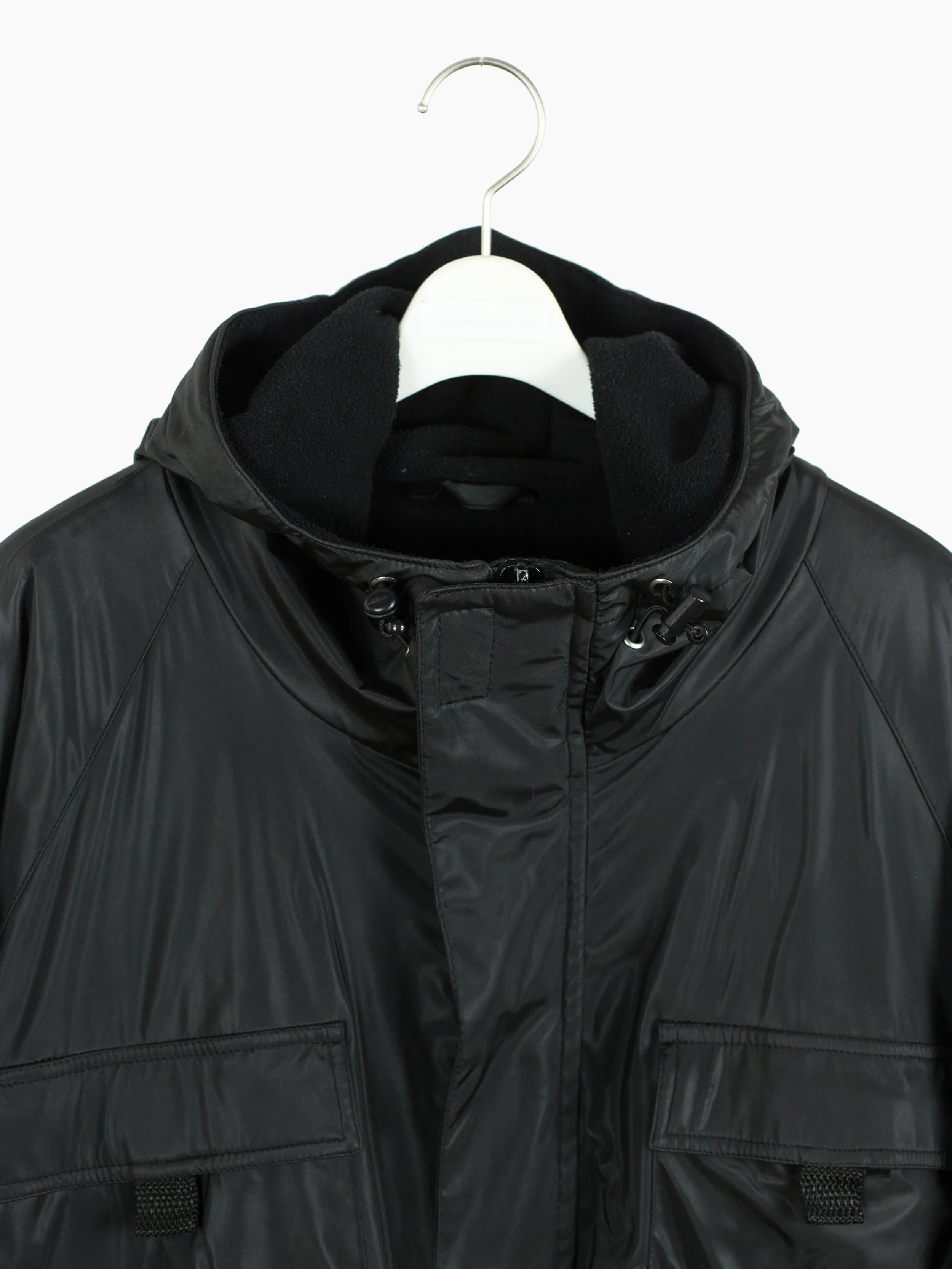 Petroleum 90s PVC Multi-Pocket Cargo Parka