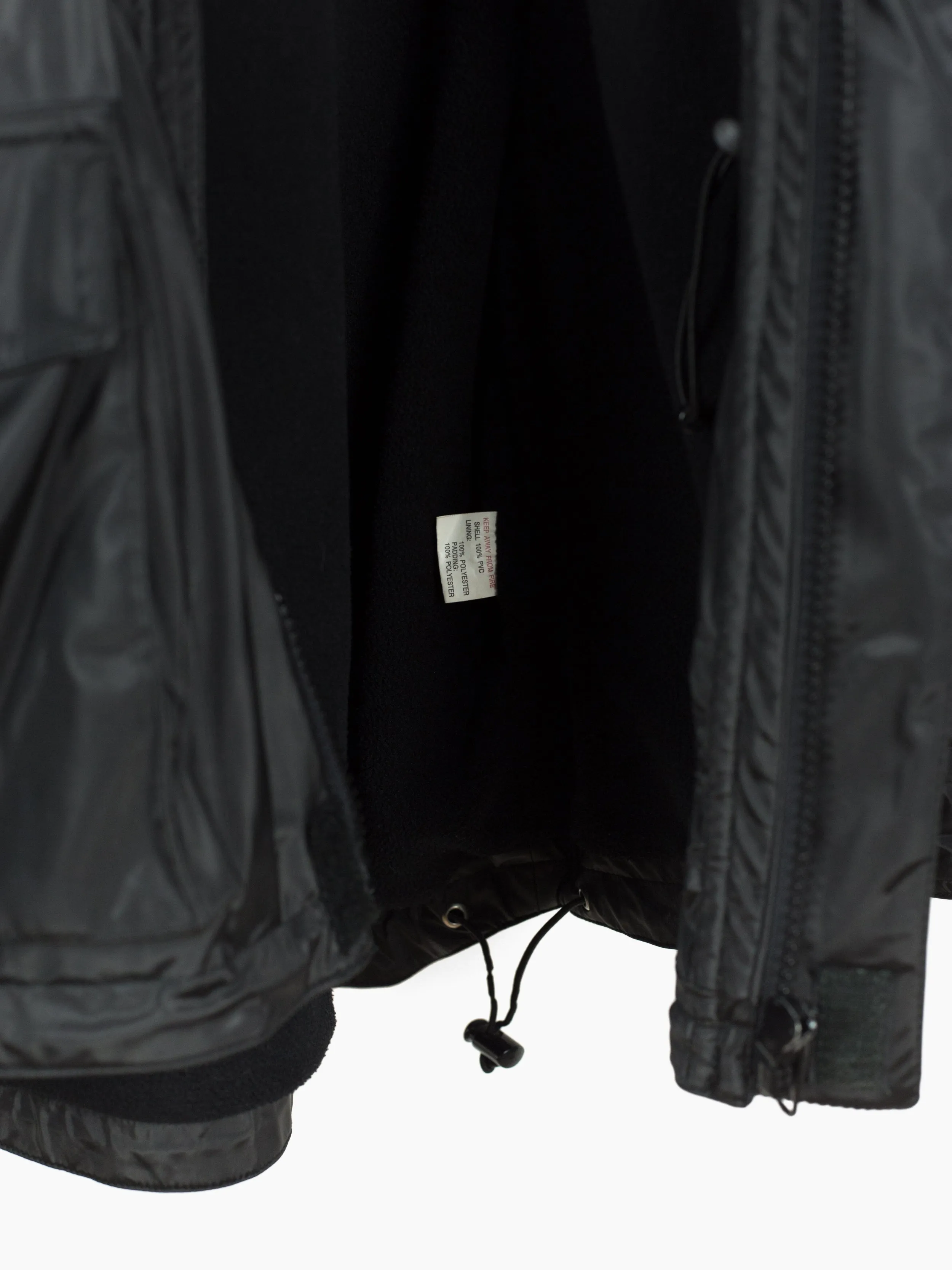 Petroleum 90s PVC Multi-Pocket Cargo Parka