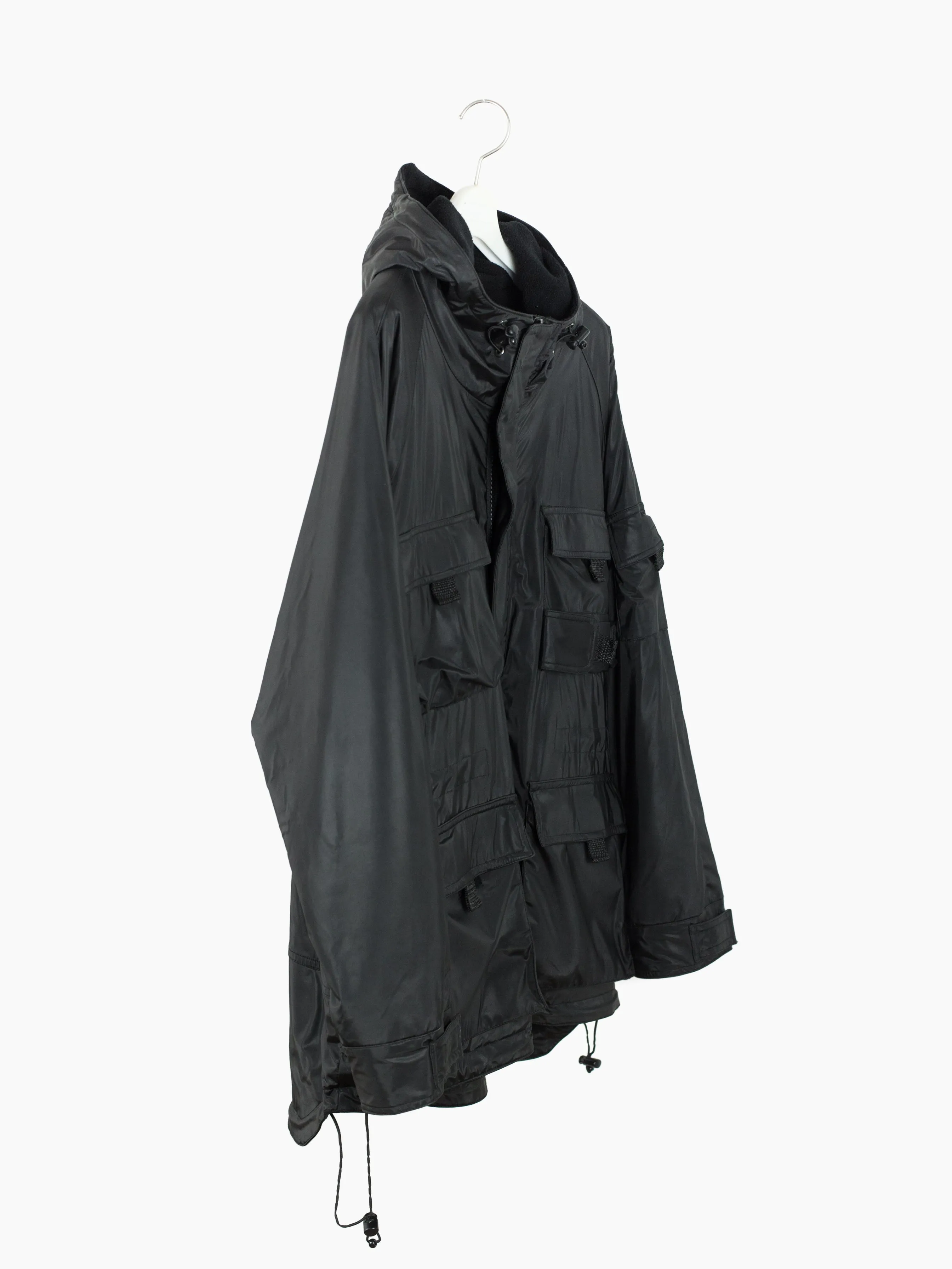 Petroleum 90s PVC Multi-Pocket Cargo Parka