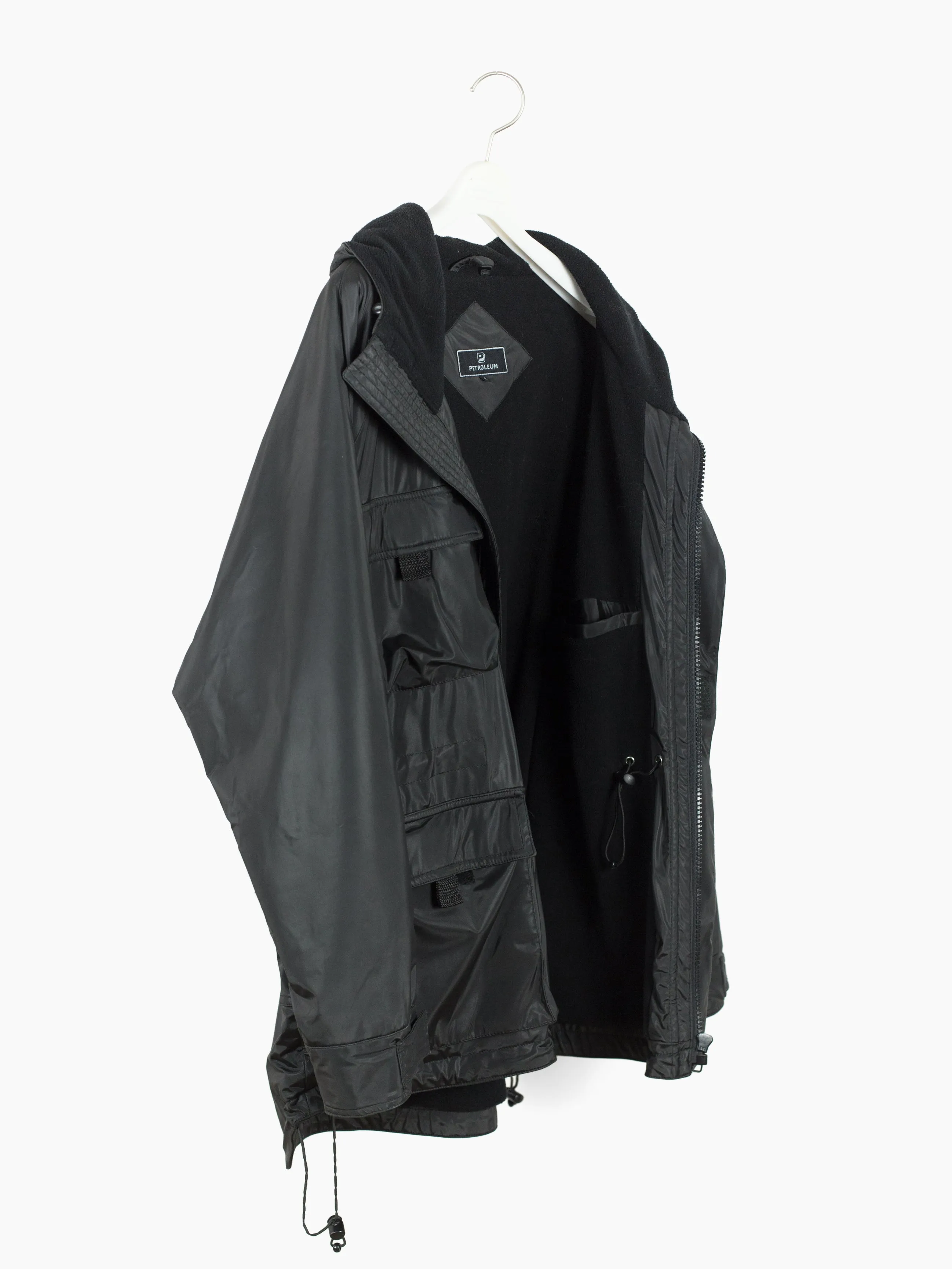 Petroleum 90s PVC Multi-Pocket Cargo Parka