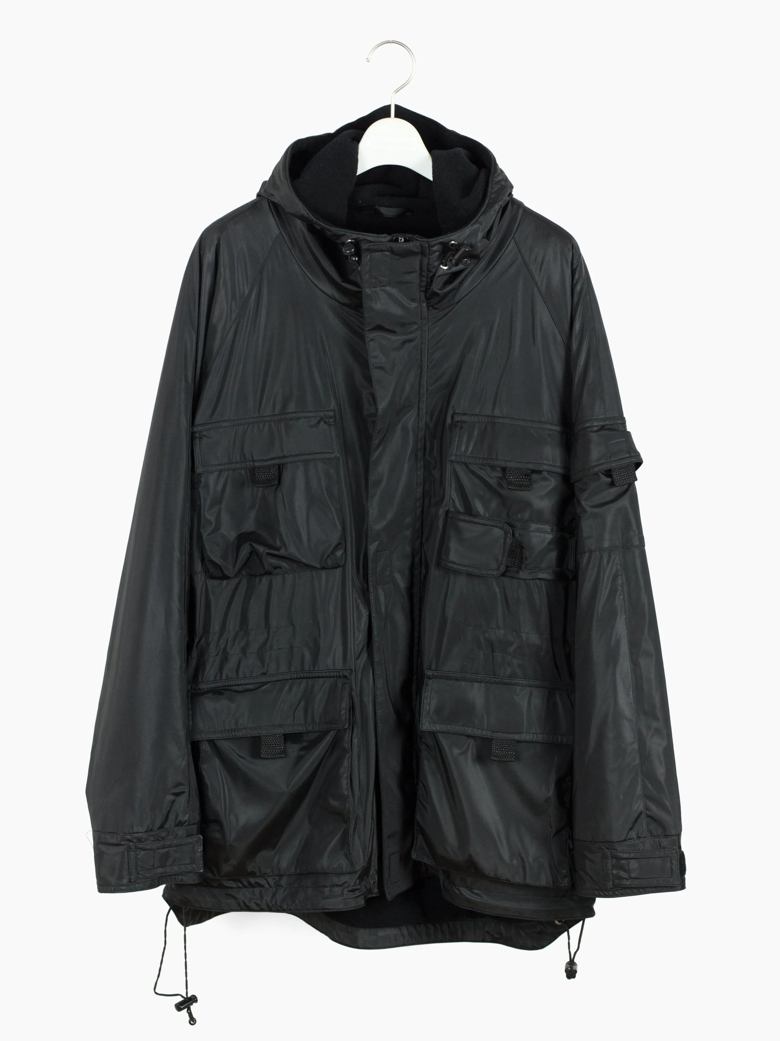 Petroleum 90s PVC Multi-Pocket Cargo Parka