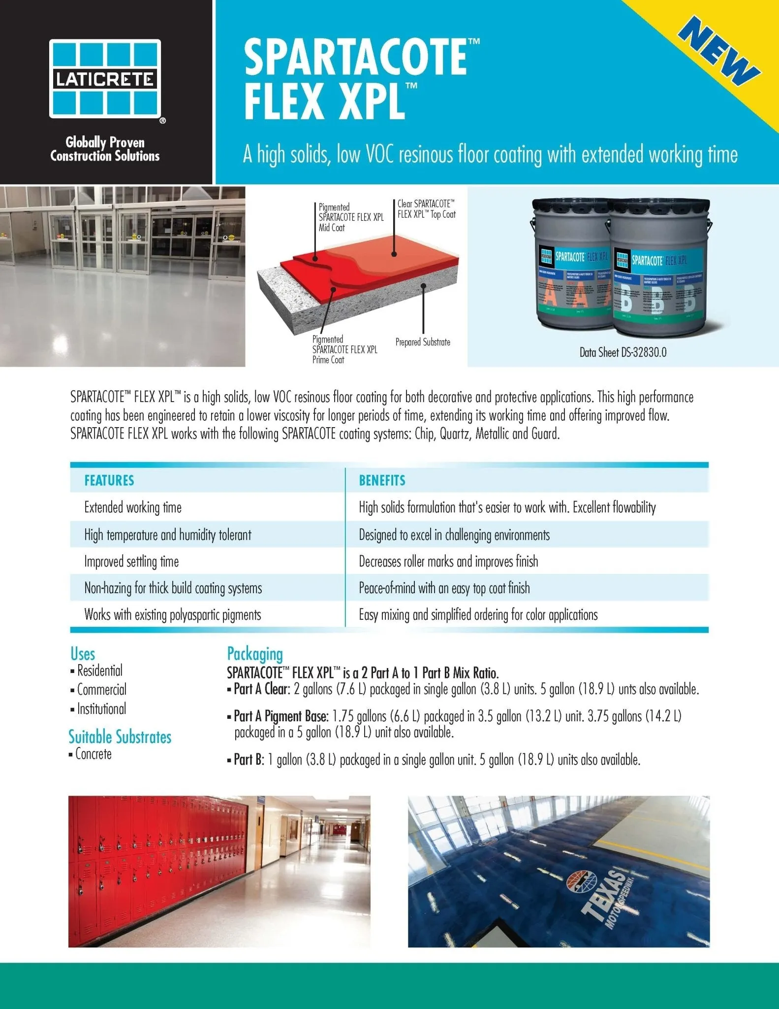 Polyaspartic Floor Coating - SPARTACOTE® FLEX XPL 3 Gal. Kit