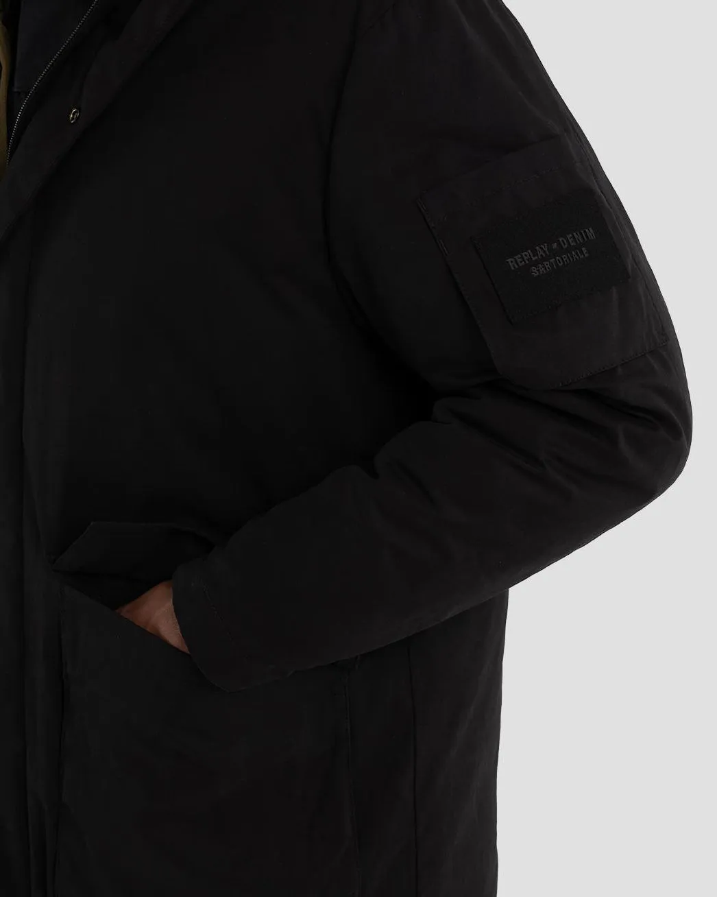 Replay Sartoriale Hooded Parka - Black