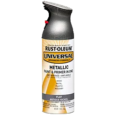 Rust-Oleum® Flat Metallic Spray Paint Flat Flat Antique Nickel (11 Oz, Flat Antique Nickel)