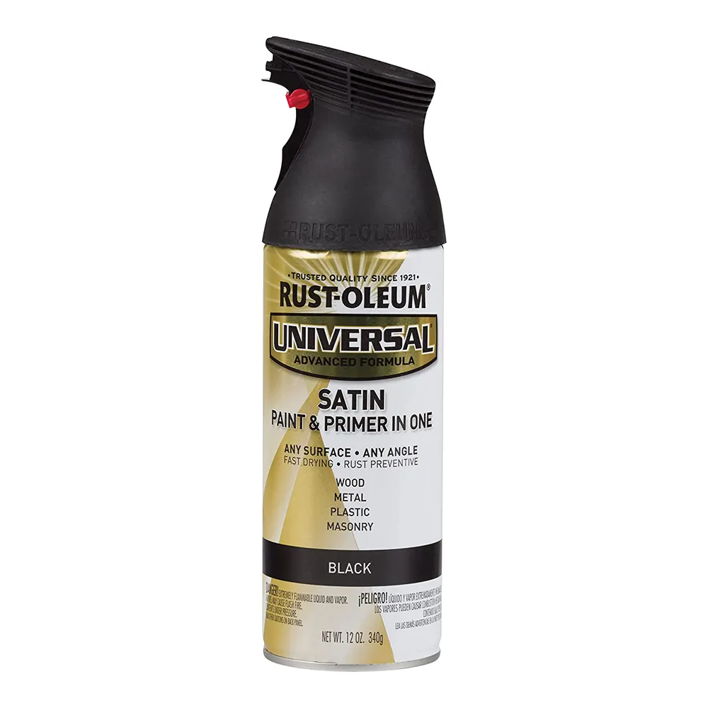 RUST-OLEUM Universal Paint & Primer Spray Paint 340g Aerosol Gloss Satin Flat Black White