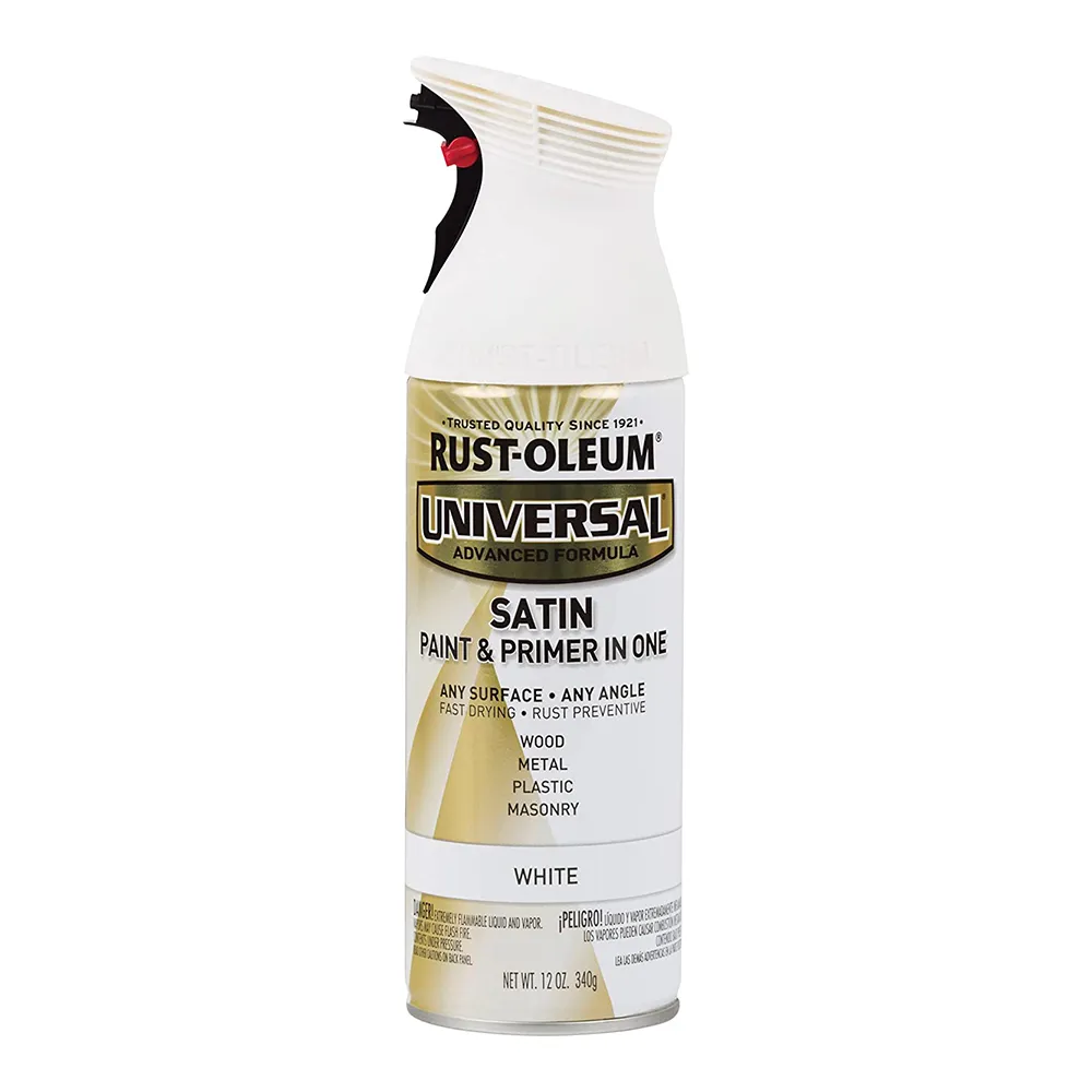 RUST-OLEUM Universal Paint & Primer Spray Paint 340g Aerosol Gloss Satin Flat Black White