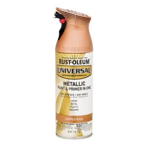 Rustoleum Universal Metallic Spray Paint & Primer 312g Copper Rose Aerosol