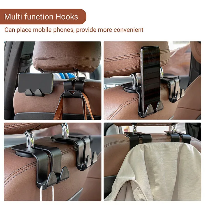 Space-Saver Double Hook Car Back Seat Hangers