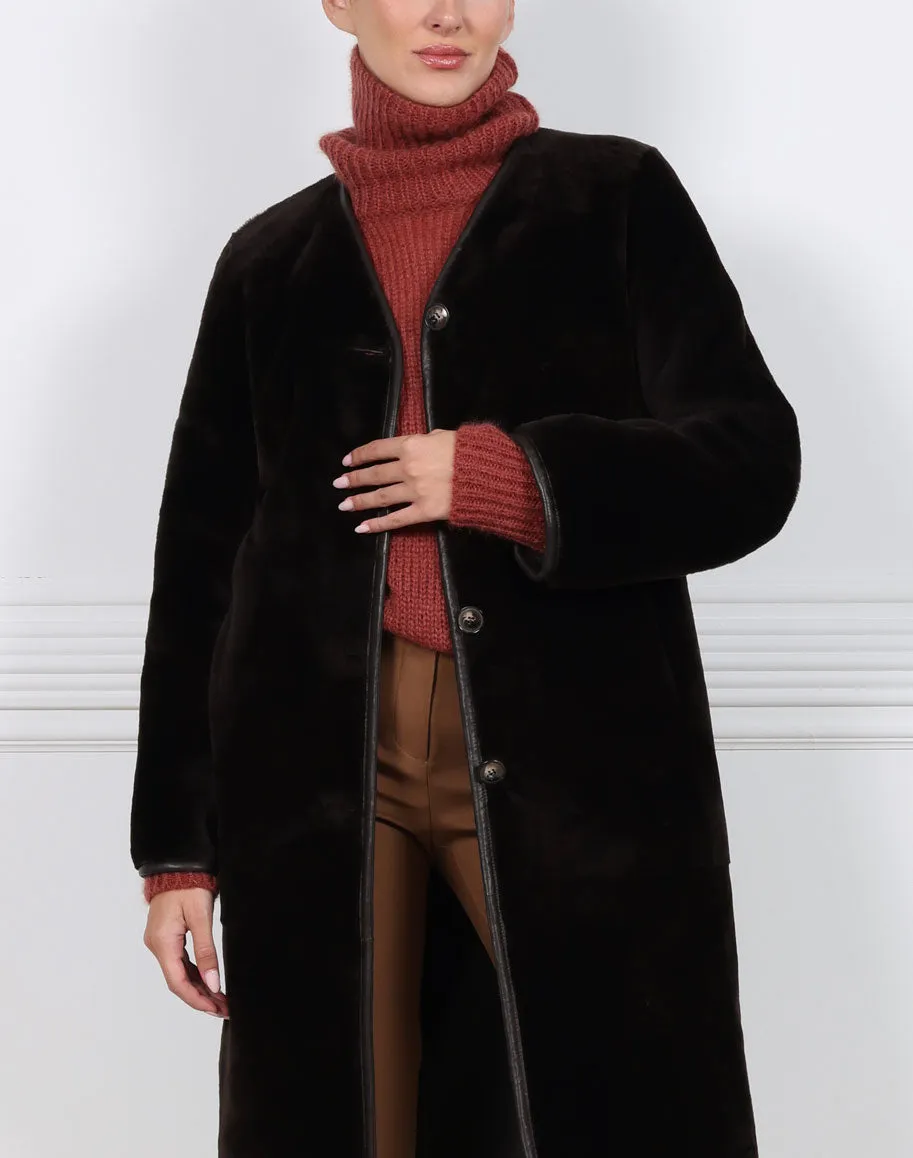 The Annie Reversible Merino Shearling Coat