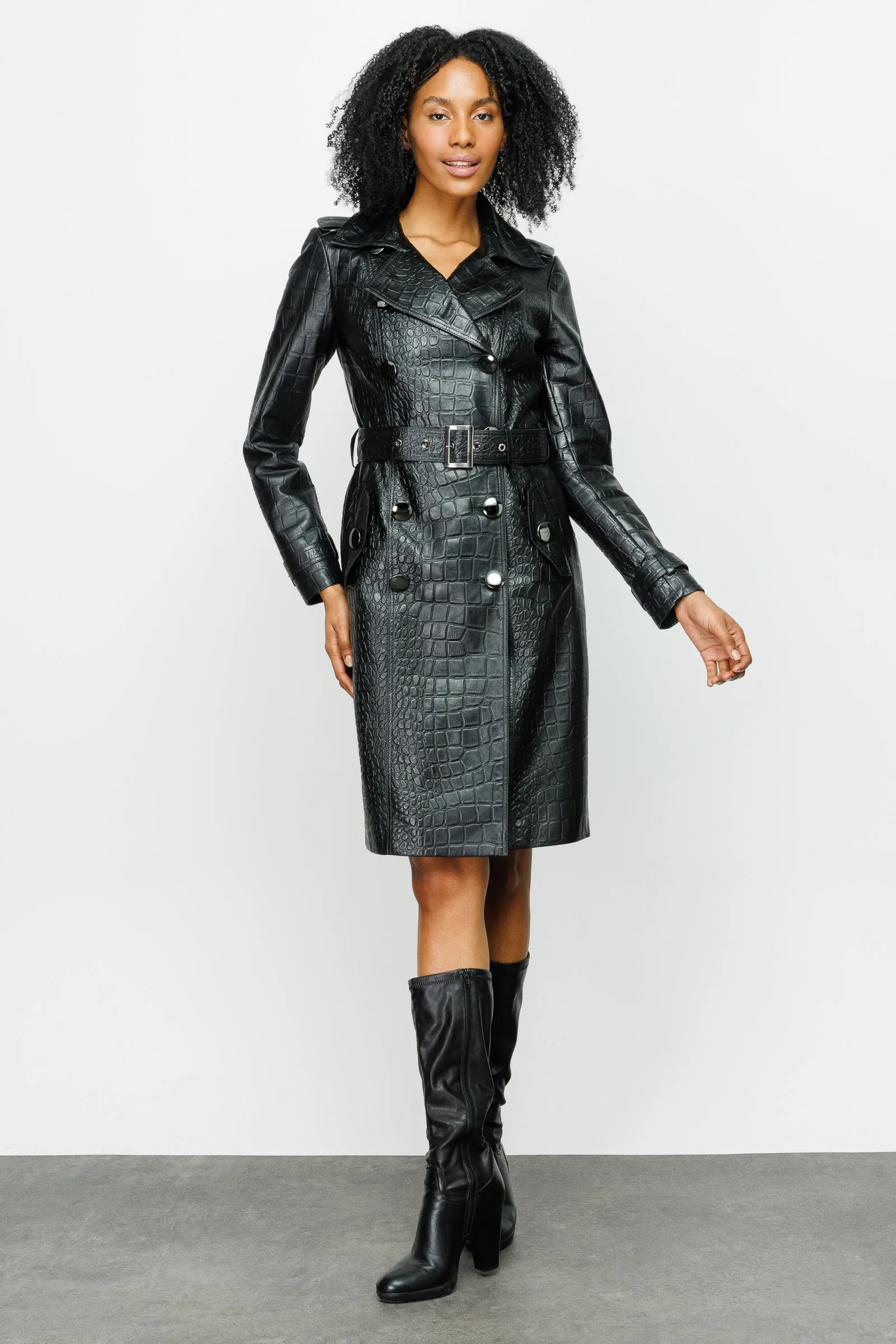 The Folcata Black Leather Women Jacket