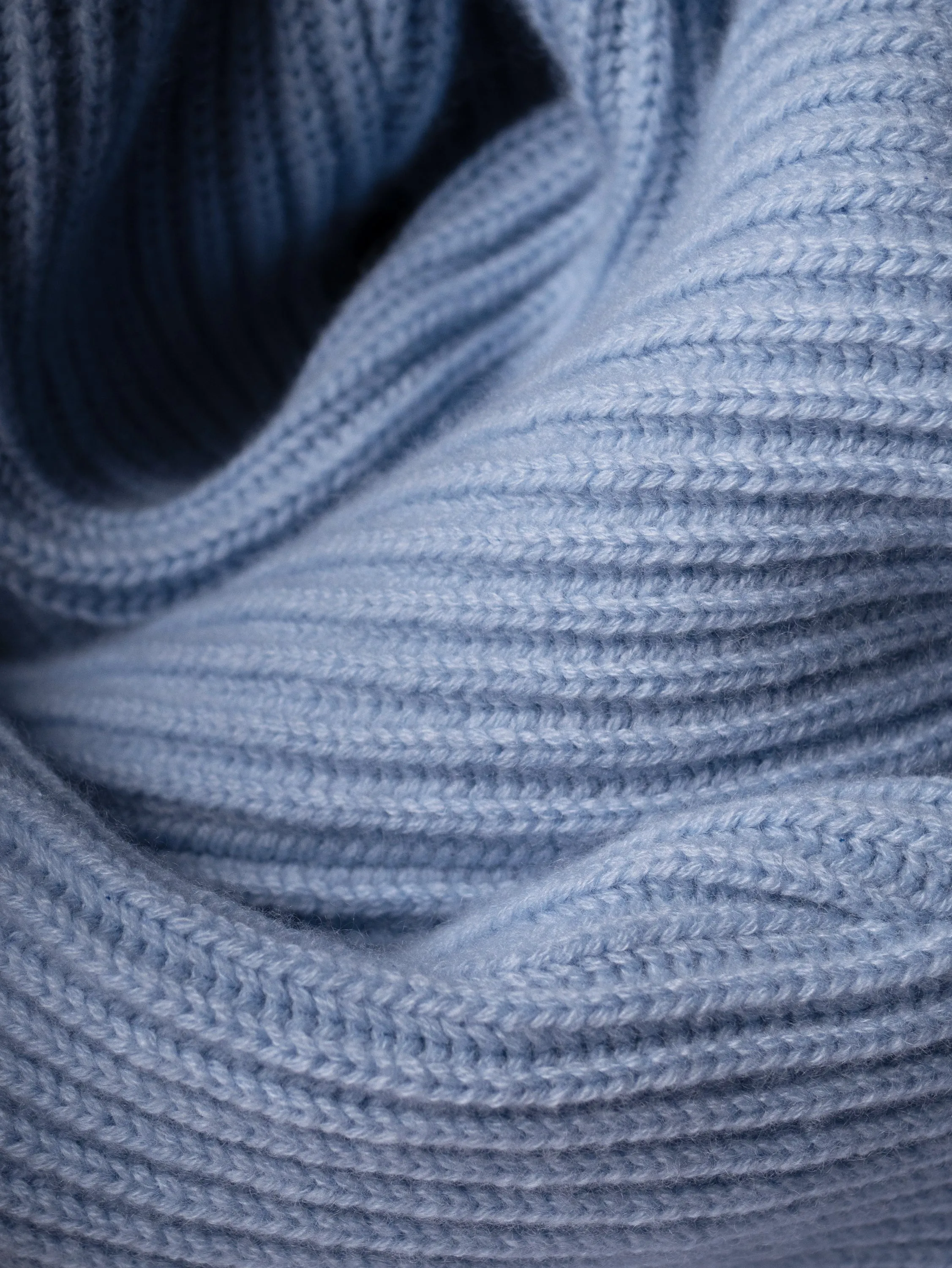 THE SHAWL NECK CARDIGAN<br>BLUE