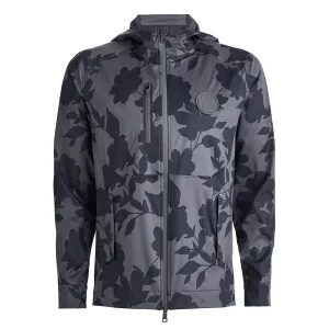 Tonal Floral Weather Resistant Repeller Jacket Charcoal - AW23