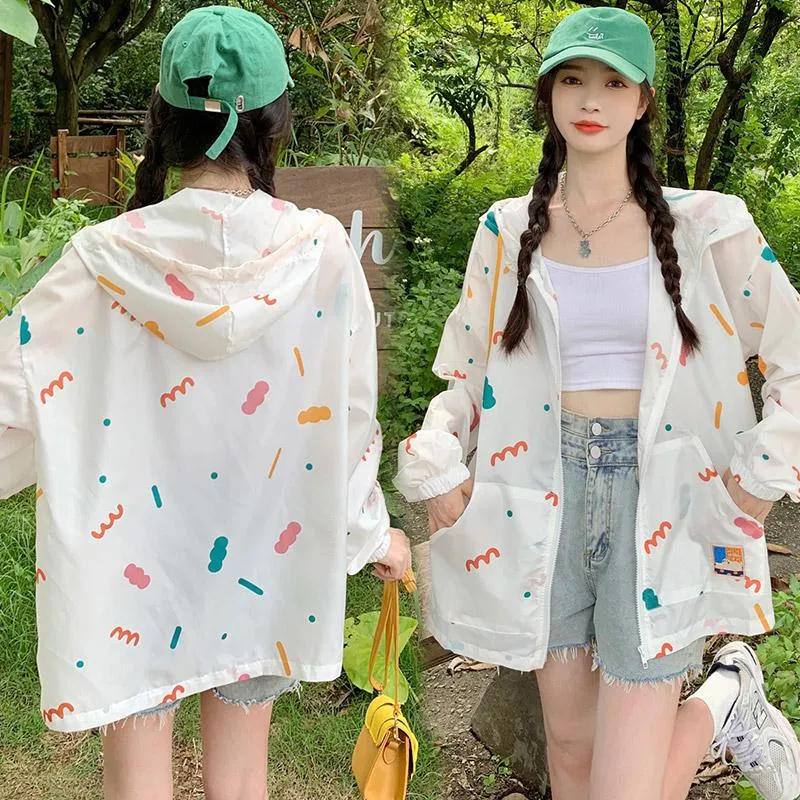 UV-Protective Loose Fit Raincoat Hooded Jacket