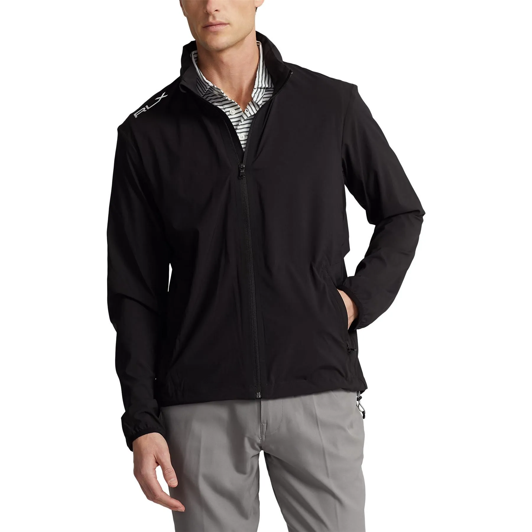 Water-Resistant Hooded Performance Jacket Polo Black - SS23