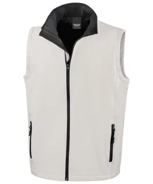 White/Black - Printable softshell bodywarmer