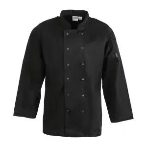 Whites Vegas Unisex Chefs Jacket Long Sleeve Black S