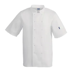 Whites Vegas Unisex Chefs Jacket Short Sleeve White L - A211-L