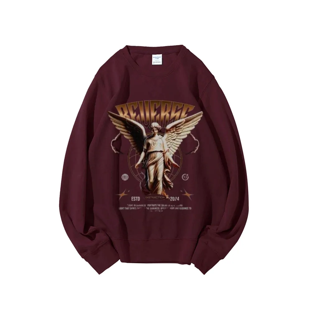 Women Vintage Beauty Angel Graphic Sweatshirts