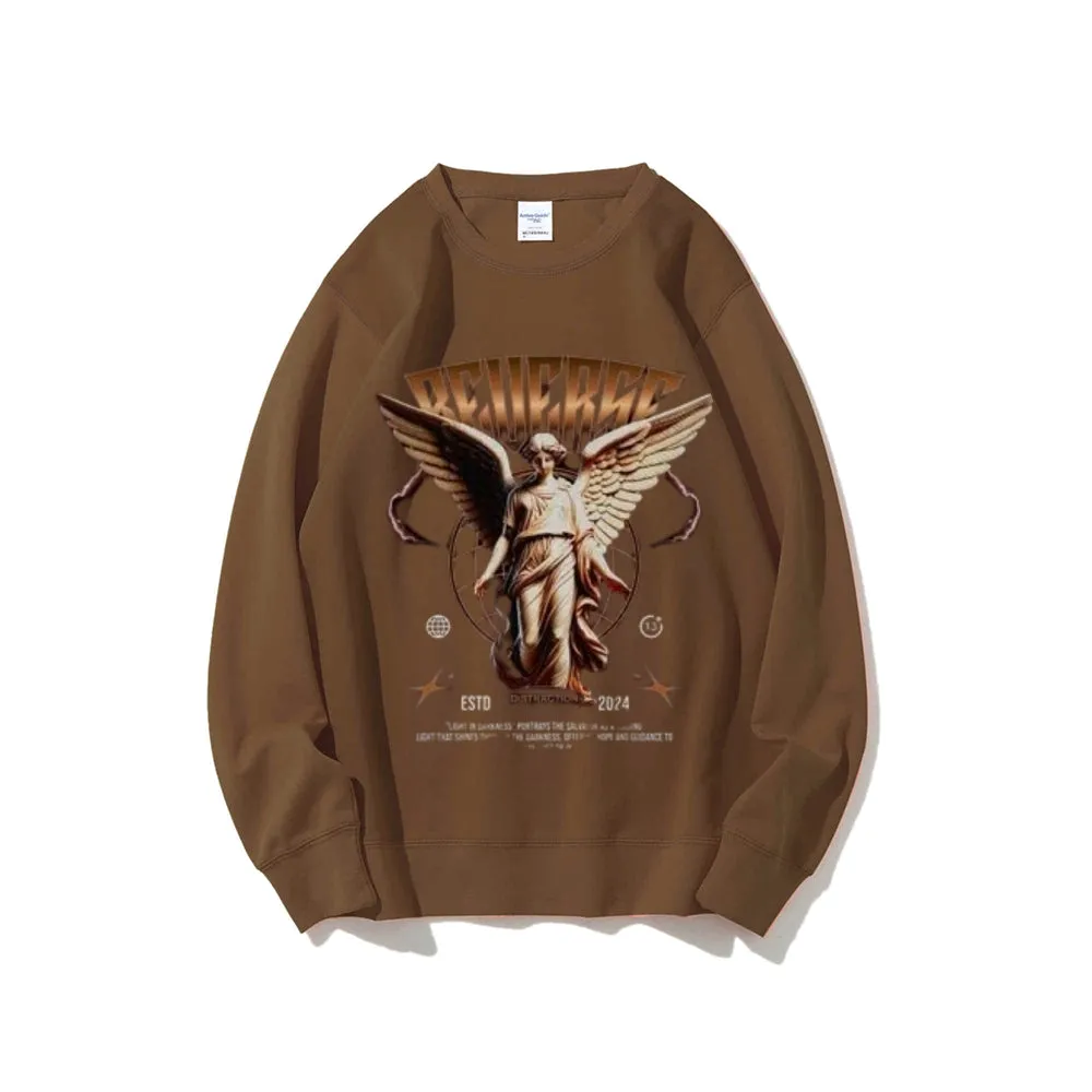 Women Vintage Beauty Angel Graphic Sweatshirts