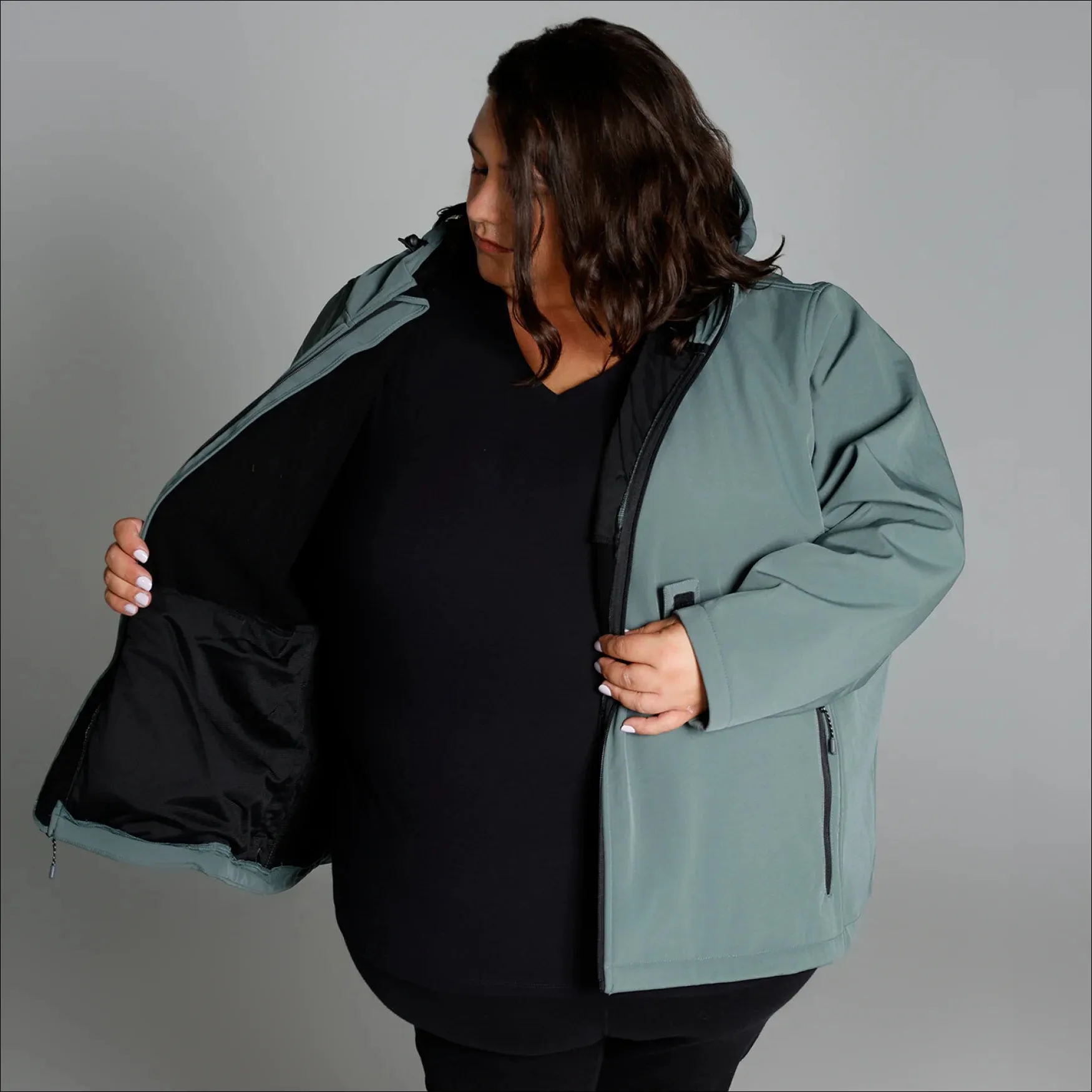 Women’s Plus Size Micro Fleece 1X-6X Soft Shell Jacket